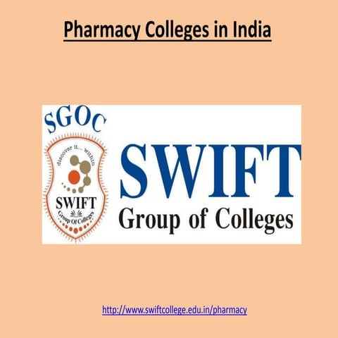 Pharmacy Colleges in India | Swift College