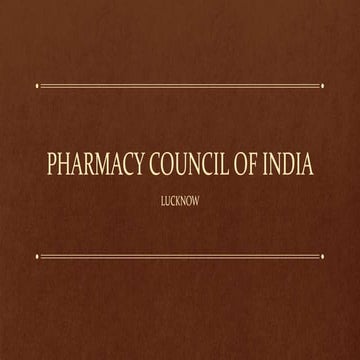 Pharmacy council of India