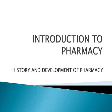 Evolution of Pharmacy/History of Pharmacy | PPT