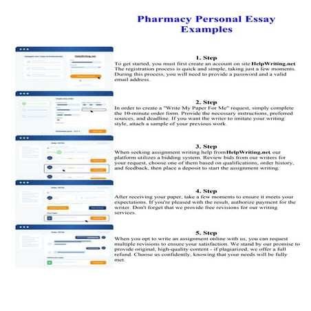 Pharmacy Personal Essay Examples. Online assignment writing service.