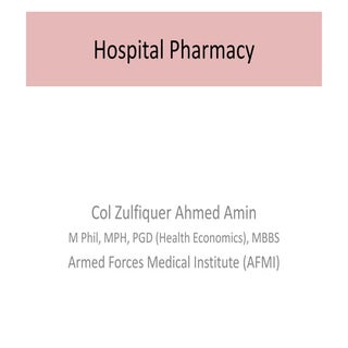 Hospital Pharmacy Service