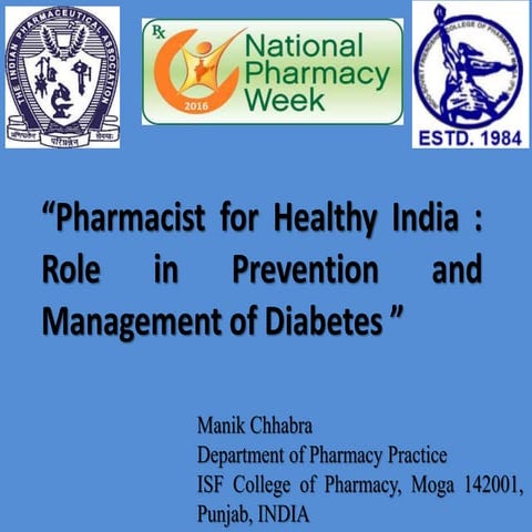 diabetes management by pharmacist