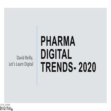Pharma Digital Marketing Trends to Watch in 2020