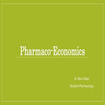 Pharmacoeconomics