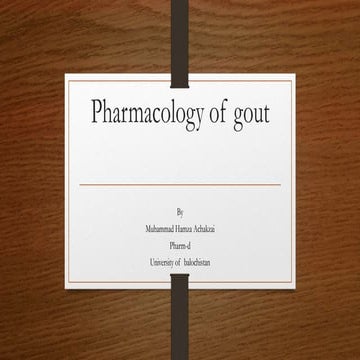 Pharmacology of gout