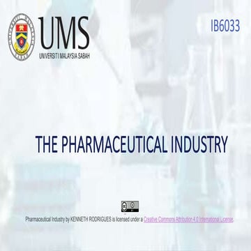 An Overview Of The Pharmaceutical Industry Pptx