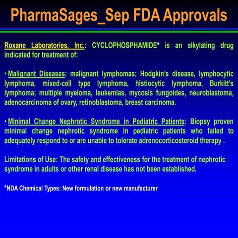 Sep. fda approvals