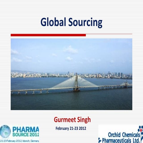 Global Sourcing in Pharma