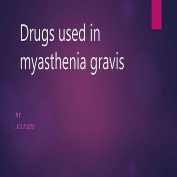 drugs used in myasthenia gravis