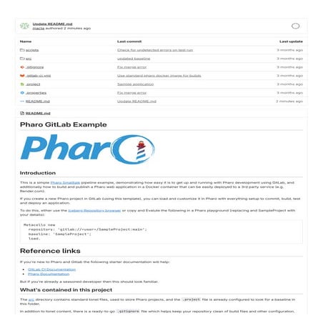 Pharo GitLab Example: This is a simple Pharo Smalltalk pipeline example