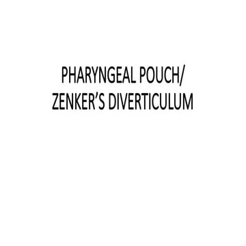 Comprehensive Overview of Pharyngeal Pouch and Zenker’s Diverticulum ...