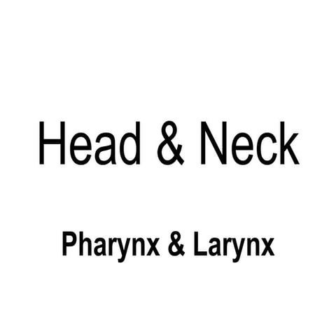 Diagnostic Imaging of Pharynx & Larynx