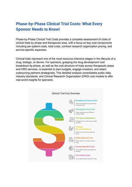 Phase-by-Phase Clinical Trial Costs- What Every Sponsor Needs to Know
