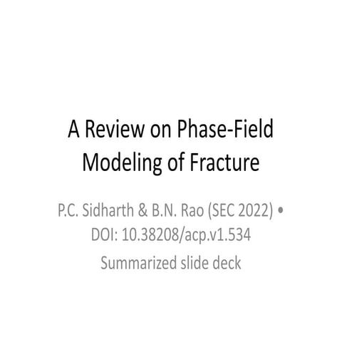 A Review on Phase‑Field Modeling of Fracture | PPTX
