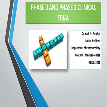 Phase 0 and Phase 1 clinical trial