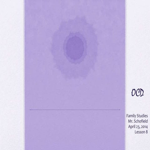 Wednesday, April 23rd (Obsessive Compulsive Disorder)