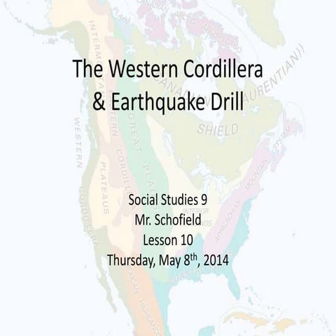 Regional Geography - Earthquake Feature