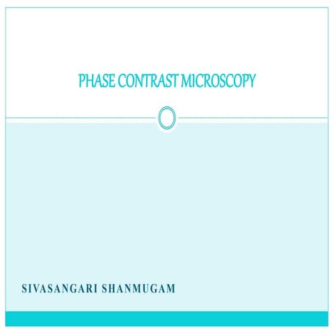 Phase contrast microscope