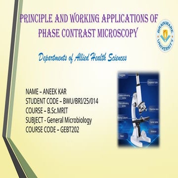 phase contrast microscope | PPTX