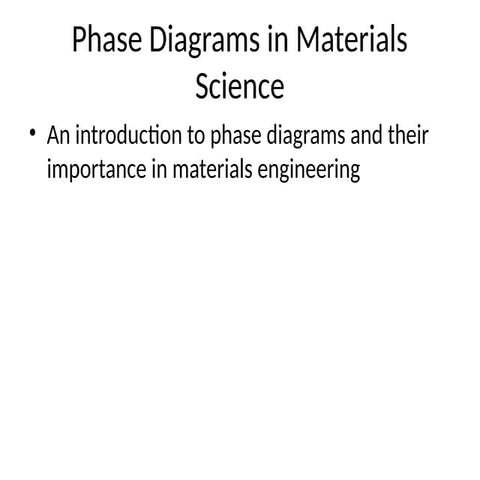 Comprehensive Overview of Phase Diagrams in Materials Science and ...