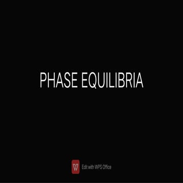 Phase equilibria
