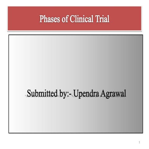 Phases in clinical trial