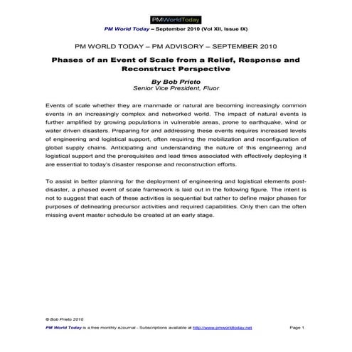 Phases Of An Event Of Scale