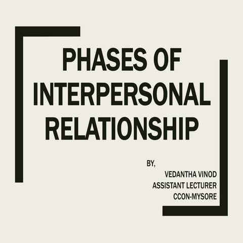 Phases of interpersonal relationship