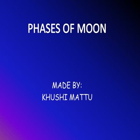 Phases of moon