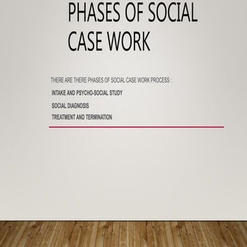 Phases of social case work