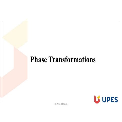 Comprehensive Overview of Phase Transformations in Materials Science | PDF