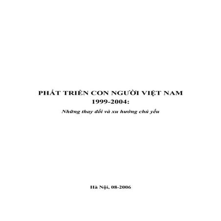 Phat trien con nguoi VN 1999-2004