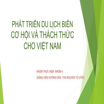Phát triển du lịch biển Việt Nam