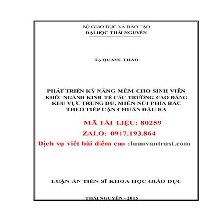 Phát triển kỹ năng mềm cho sinh viên khối ngành kinh tế các trường cao đẳng k...