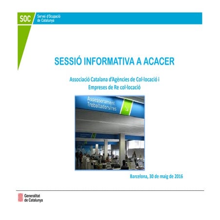 Sessió informativa del Servei Públic d'Ocupació de Catalunya