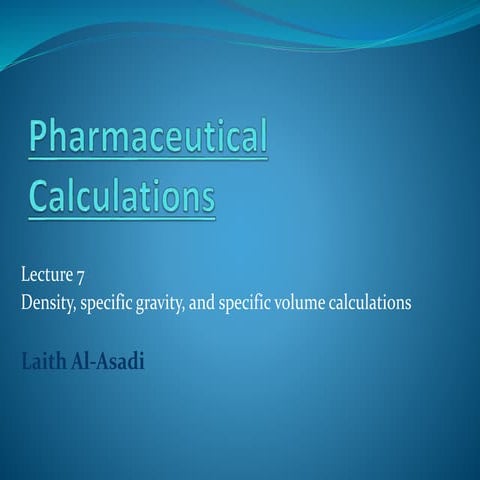 pharmaceutical calculations 7