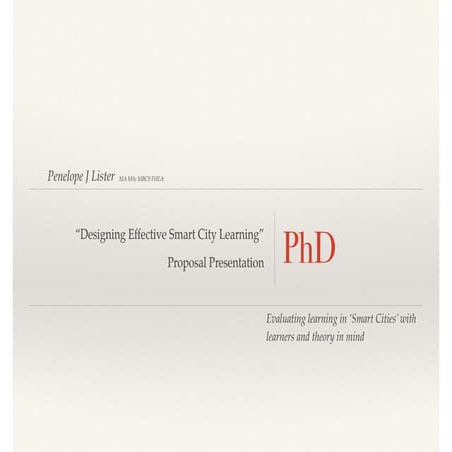 Designing Effective Smart City Learning