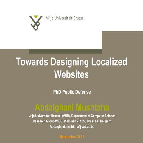 PhD Public Presentation