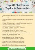 Economic phd thesis