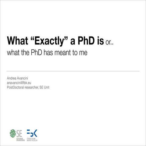 PhD Welcome Day 2014