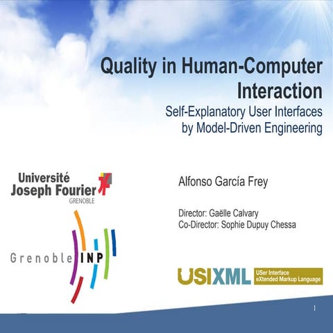 Quality in Human-Computer Interaction: Self-Explanatory User Interfaces by Mo...