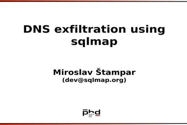 DNS exfiltration using sqlmap