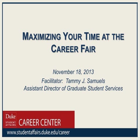 Maximizing Your Time at the Career Fair