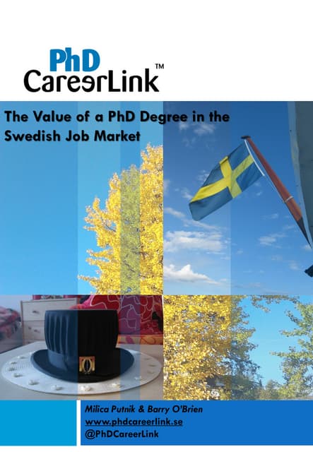 Phd Career Link Report On The Value Of A Phd In The Swedish Job Marke