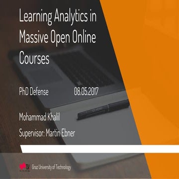 Learning Analytics in Massive Open Online Courses - PhD Defense