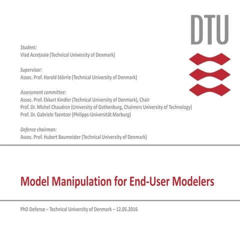 Model Manipulation for End-User Modelers