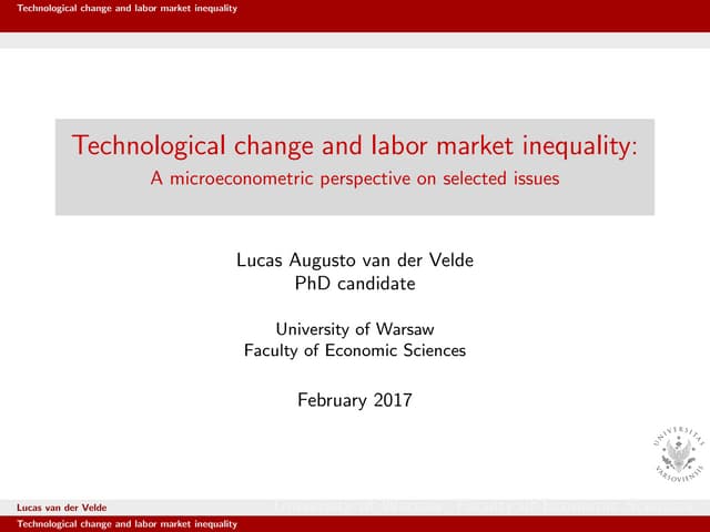 Technological change and labor mark...