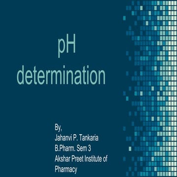 pH determination (electrometric method)