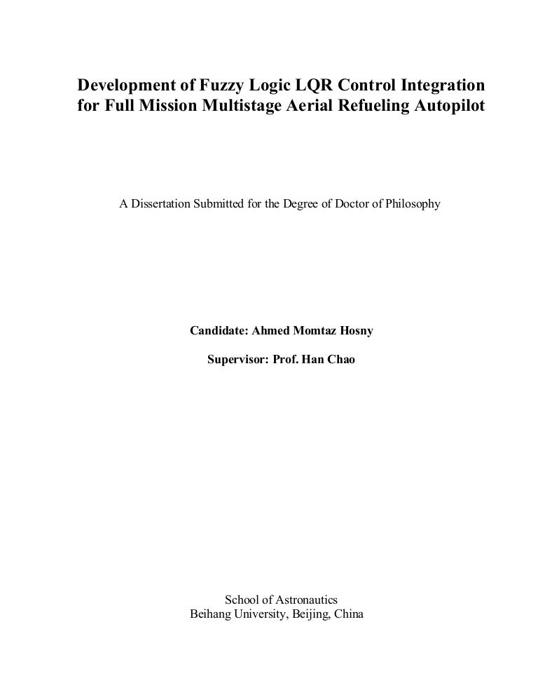 Phd thesis fuzzy logic examples