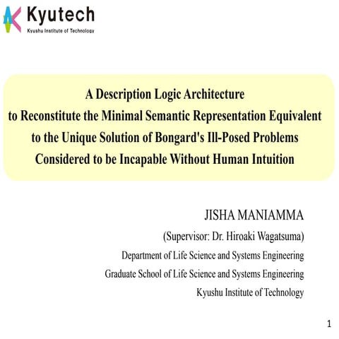 Public Hearing of Ph.D. Thesis of Jisha Maniamma /マニアマ　ジーシャ　学位論文公聴会